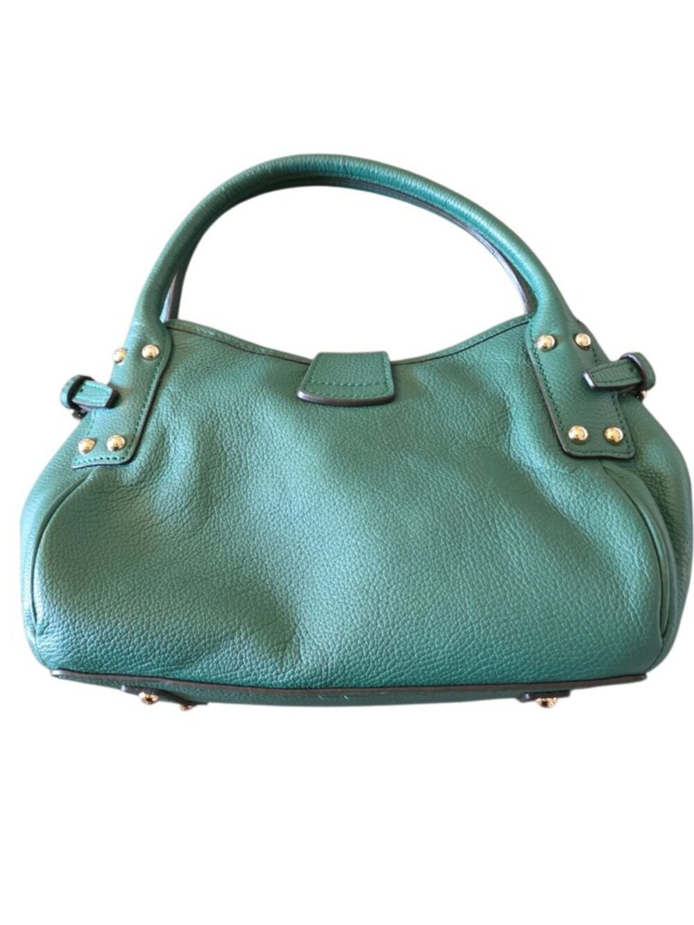Dooney & Bourke Belvedere Logo Lock Satchel Jade Green Pebble Leather Bag - Picture 15 of 16